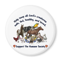 All Gods Creatures Humane Society Magnets