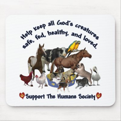 All Gods Creatures Humane Society Mouse Pad by jadeddesigns
