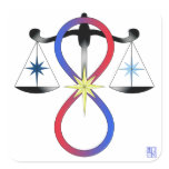 All Gods Universal Power Color - Religious Symbol Square Stickers