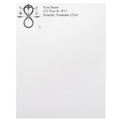 All Gods Universal Power Monochrome Symbol Custom Letterhead by brianadragon