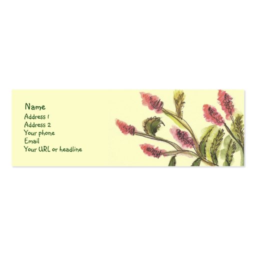 All Good Flowers card. Business Card (front side)