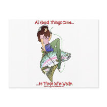 ALL GOOD THINGS COME TO THOSE WHO WADE POSTCARDS