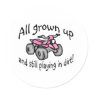 All Grown Up And Still Playing In Dirt Girls Quad Stickers