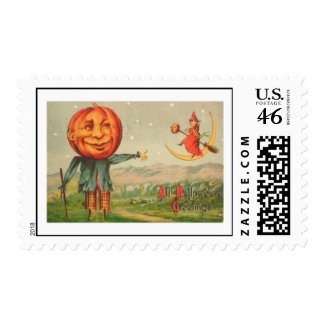 All Hallowe’en Greetings Postage Stamps