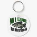 All I caught was this crappie fish keychain by burntright All I caught was this crappie fish keychain