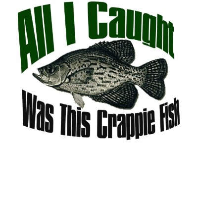 All I caught was this crappie fish t-shirt by burntright