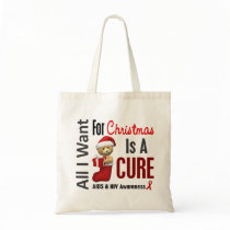 All I Want For Christmas AIDS Tote Bag