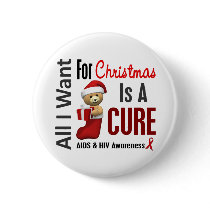 All I Want For Christmas AIDS Pinback Buttons