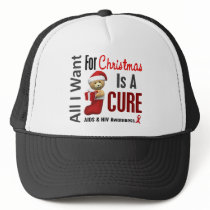 All I Want For Christmas AIDS Trucker Hats