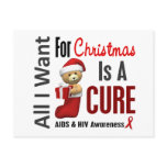All I Want For Christmas AIDS Postcard