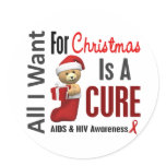 All I Want For Christmas AIDS stickers