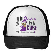 All I Want For Christmas Alzheimer's Disease Trucker Hat