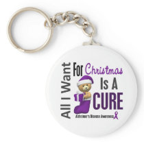 All I Want For Christmas Alzheimer's Disease Keychain