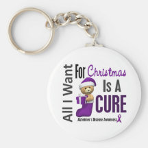 All I Want For Christmas Alzheimer's Disease Keychain