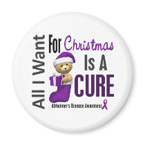 All I Want For Christmas Alzheimer's Disease Magnets