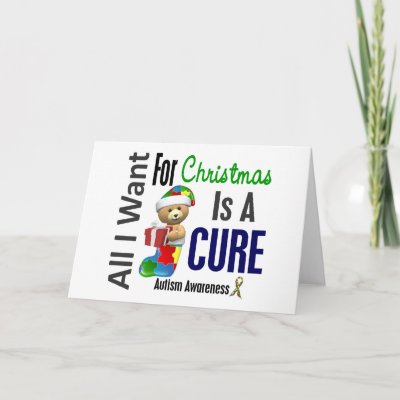 All I Want For Christmas Autism cards