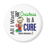 All I Want For Christmas Autism Refrigerator Magnets