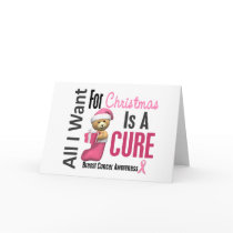 All I Want For Christmas Breast Cancer Greeting Cards