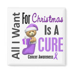 All I Want For Christmas Cancer Magnets