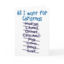 ALL I WANT FOR CHRISTMAS CARD