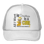 All I Want For Christmas Childhood Cancer Hats
