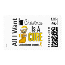 All I Want For Christmas Childhood Cancer Postage