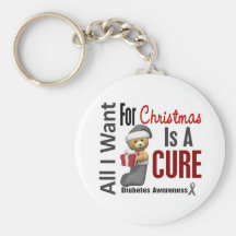 All I Want For Christmas Diabetes Keychain
