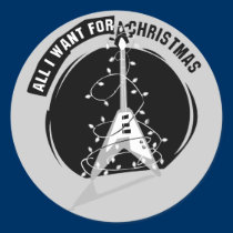 All I Want For Christmas Electric Guitar stickers