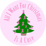 All I Want For Christmas Is A Cure (Pink Ribbon) Photo Sculptures