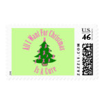 All I Want For Christmas Is A Cure (Pink Ribbon) Stamp