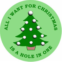 All I Want For Christmas Is A Hole In One Ornament photo sculptures