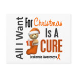 All I Want For Christmas Leukemia Postcard