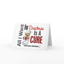 All I Want For Christmas Lung Cancer cards by awarenessgifts All I Want For Christmas Lung Cancer cards