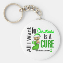 All I Want For Christmas Lyme Disease Keychains