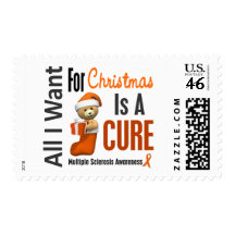All I Want For Christmas Multiple Sclerosis Postage Stamp
