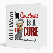All I Want For Christmas Parkinson's Disease 3 Ring Binder