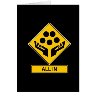 All In Caution Sign Greeting Cards by signdstore