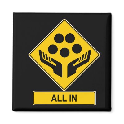 All In Caution Sign Fridge Magnet by signdstore