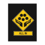 All In Caution Sign Post Cards