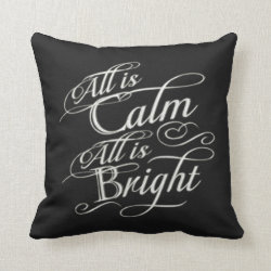 All is Calm, All is Bright Chalkboard Christmas Pillow