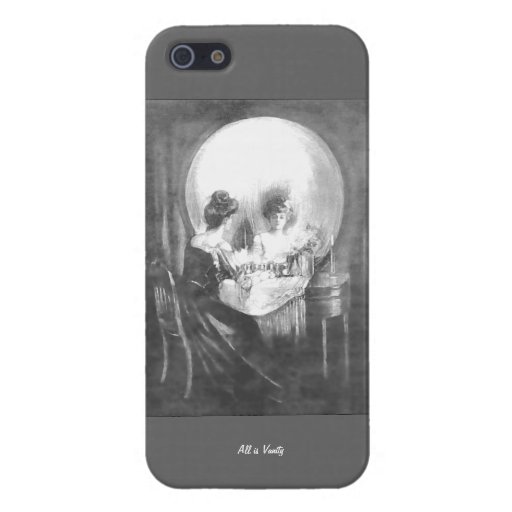 All is Vanity-Woman looking at Mirror? or Skull? iPhone 5 Case Zazzle