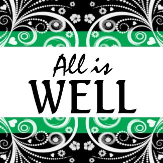 All is Well 3 word quote magnet magnet