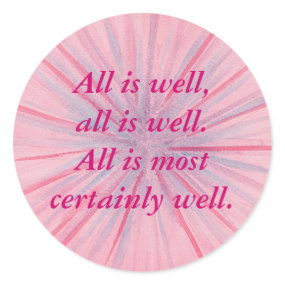 All is well, affirmation stickers sticker