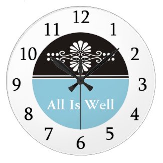 All is Well-Inspirational 3 Word Quote Clocks