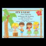 All Kids Luau Birthday Invitation invitations