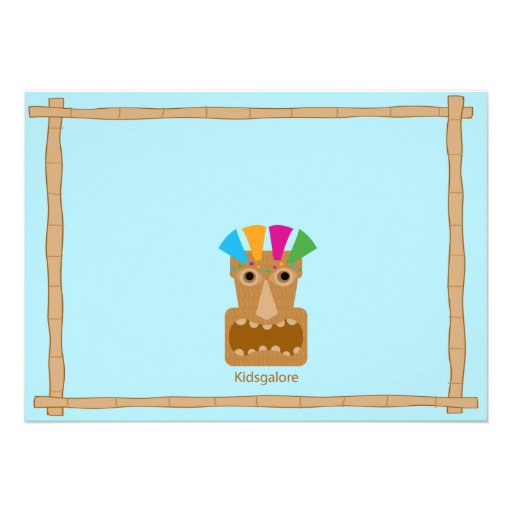 All Kids Luau Birthday Invitation