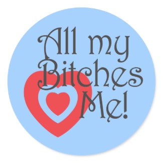 All my bitches love me sticker