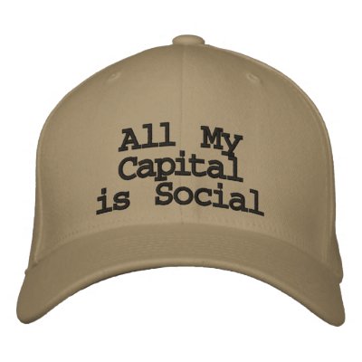 All My Capital is Social Embroidered Baseball Cap by Davidicles