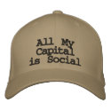 All My Capital is Social embroidered hats