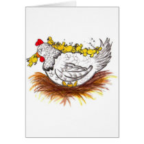 All my chickens greeting card